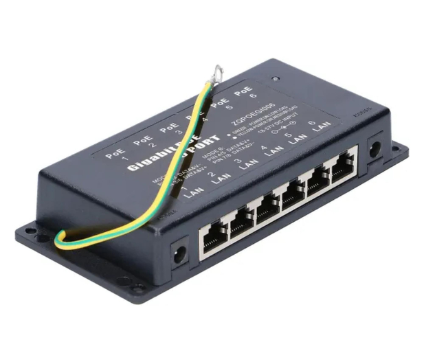 ExtraLink 6 Portowy Gigabit PoE Injector 6x 1000Mb/s RJ45 - 1541570 - zdjęcie 2